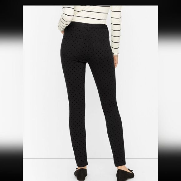 Talbots Soho 5-Pocket Flocked Dot Jeggings - Picture 3 of 11